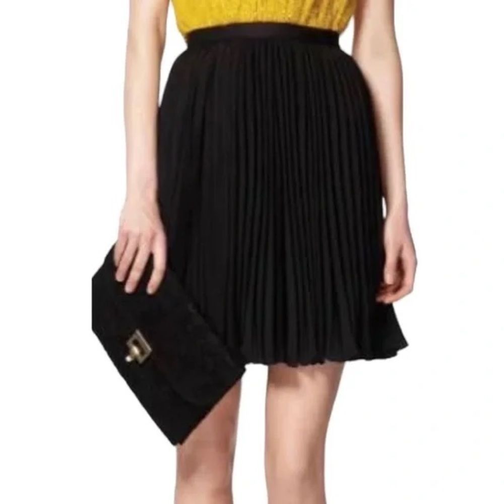 Black Pleated Mini Skirt - Women's Classic Style